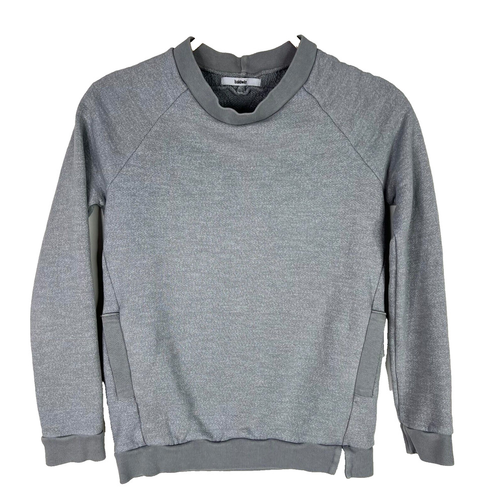 BALDWIN‎ Women's XS Grey Sweatshirt Pullover Pockets Long Sleeve